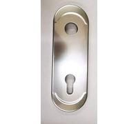 Mostrina CILINDRO EUROPEO colore argento cromo satinato -placca per porta blindata-borchia ATRA-DIERRE(mm.h.182x62).Bocchetta Compatibile con altre marche di serrature