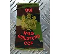 Mostrina Dpm Mimetico Woodland Ssi Rgs Guildford Ccf British Army Misti Ranghi