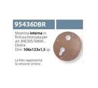 MOSTRINA INTERNA PER SERRATURA ESETY 89E306W54T BRONZO 95436 DX - Ferrero Ferram