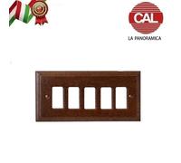 MOSTRINA MASCHERINA IN LEGNO E OTTONE COMPATIBILE VIMAR 8000 CAL