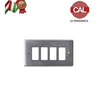 MOSTRINA MASCHERINA IN OTTONE COMPATIBILE VIMAR 8000 CAL