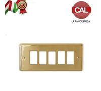 MOSTRINA MASCHERINA IN OTTONE COMPATIBILE VIMAR 8000 CAL
