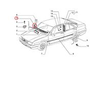MOSTRINA MODANATURA ESTERNA SX FIAT TEMPRA ORIGINALE 7752083