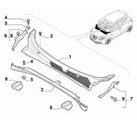MOSTRINA PARABREZZA INFERIORE DEFLETTORE ORIGINALE LANCIA YPSILON 11 735529372