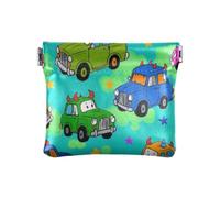 Mostro Auto Colorato Verde di Modo Delle Donne di Cuoio Della Moneta Della Borsa Conveniente di Carta Organizzatori Chiave per