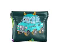 Mostro Auto Colorato Verde Moda Donne In Pelle Moneta Portatile Mini Caso Cosmetico per Gli Uomini Donne Viaggio monedero Chico para monedas