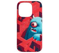 Mostro blu nel labirinto rosso Custodia per iPhone 14 Pro