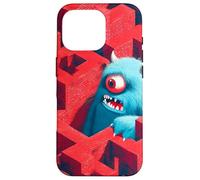 Mostro blu nel labirinto rosso Custodia per iPhone 16 Pro