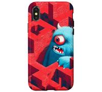Mostro blu nel labirinto rosso Custodia per iPhone X/XS