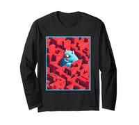 Mostro Blu nel Labirinto Rosso Maglia a Manica