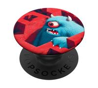 Mostro blu nel labirinto rosso PopSockets PopGrip Adesivo