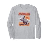 Mostro Chupacabra Criptide Divertente Grafica Retrò Maglia a Manica