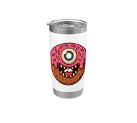 Mostro ciambella con occhio Halloween Bicchiere termico in acciaio inox doppia parete