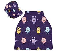 Mostro Colorato Cartone Animato Auto per Bambini Passeggino Tettoia Copri Seggiolino Copertura Infermieristica per L'Allattamento Al Seno All-In-1 Morbido Traspirante Elastica Tettuccio