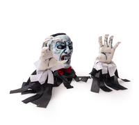 Mostro con Luci Batterie Incluse Decorazione Vampiro con Mani Alzate a Batteria