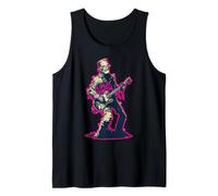 Mostro di Frankenstein con Una Chitarra e Un Logo Death Rock Canotta