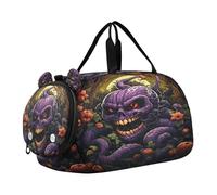 Mostro Di Halloween Borsa Sportiva da Nuoto e Palestra con Scomparto per Scarpe Borsa da Viaggio per Il Fine Settimana Borsone per Ragazzi