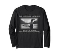 Mostro di Loch Ness, Leggenda di Nessie 565 d.C. Folklore Scozzese Maglia a Manica