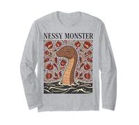 Mostro di Loch Ness Nessie Arte Popolare Criptide Maglia a Manica