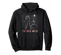 Mostro di Loch Ness Nessie Devi Essere Avvertito Omen Attenzione Felpa con Cappuccio