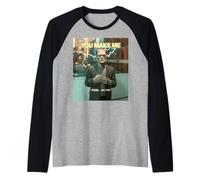 Mostro Divertente Che Dice Che Mi Fai Sentire Vivo Umorismo Donne Uomini Maglia con Maniche Raglan