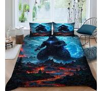 Mostro Lava Set Di Biancheria Da Letto Per 3 Pezzi Con Stampa 3D Animal Themes Wildlife Copripiumino Con 2 Federe Con Federe in Microfibra Ultra Morbida King（220x240cm）