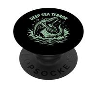 Mostro marino preistorico di Mosasaurus del terrore del mare profondo PopSockets PopGrip Adesivo