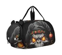 Mostro Serpente Di Natale Borsa Sportiva da Nuoto e Palestra con Scomparto per Scarpe Borsa da Viaggio per Il Fine Settimana Borsone per Ragazzi