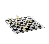 MostroMania Set Scacchi Alcolico con Shottini, Scacchiera in Vetro con 32 Bicchierini da Liquore, Gioco di Abilità, Articoli per Feste