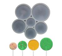 mostsom 2 stampi rotondi in silicone per lecca-lecca, fai da te, cioccolato, formaggio, pasticceria, pasticceria, utensili per decorare torte (I_ rotondo)