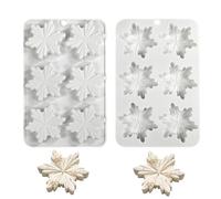 mostsom Stampi in silicone per cioccolatini a forma di fiore di neve, in confezione regalo, stampo per madeleine, stampo fai da te per caramelle (D_21,6 x 13,7 x 1,5 cm)