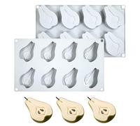 mostsom Stampo in silicone 3D a forma di farfalla, per mousse, dessert, budino, cioccolato, decorazione torte nuziali, utensili da forno (H_ pera)