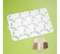 mostsom Stampo in silicone Savarin Stampi per cioccolato a forma di stella montagna mousse stampo per torte fai da te (C_22,6 x 13,9 x 2 cm)