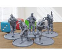 Mosul Swat Team - 3D Stampato - 28mm Scale - Miniatura Wargaming Figure - Ta