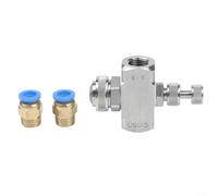 MoSundi 1 4 BSPT Air atomizzatore nebulizzatore ugello con ago regolabile, punta a spruzzo a cono sifone a bassa pressione, per raffreddamento e umidificazione dello spazio, acciaio inossidabile 304