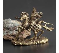 MoSundi 1X Retro Cinese Rame Dio Della Ricchezza Guan Gong Figura Statua Piccola Statua Figurine Miniatura Casa Ufficio Tavolo Decorazione Per Il Partito Per La Decorazione Di Natale