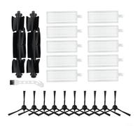 MoSundi Accessori di ricambio per aspirapolvere robot Tapo RV30 Max Plus RV30 Max RVV20 Max Plus RV20 Max RV10 Plus RV10, 2 spazzole principali, 10 spazzole laterali, 10 filtri HEPA