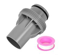 MoSundi Adattatore per tubo da piscina fuori terra da 38 mm per pompa filtro a sabbia Intex per Coleman P6916 nero (singolo+nastro PTFE)