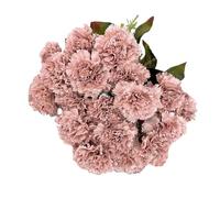 MoSundi Bouquet di fiori artificiali a 18 teste per matrimonio e decorazione della casa, lunghezza 45 cm, per esporre vasi, rosso/sabbia di fagioli/poco profondo/verde chiaro/oro