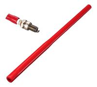 MoSundi Chiave a doppio foro in silicone per componenti di accensione a scintilla con prese da 13 mm e 15 mm per riparazione del motore del veicolo, 30 cm, rosso