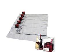 MoSundi Confezione da 5 sacchetti di ricambio per dispenser di vino Bag in Box, 5 litri ciascuno con rubinetto a farfalla, strato barriera all'ossigeno argento