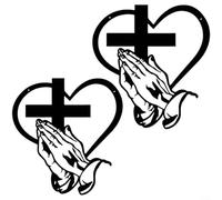 MoSundi Decorazione da parete cristiana in metallo con cuore e croce, 30 x 30 cm, decorazione da parete in metallo cristiano, elegante design con mano che tiene l'amore, per decorare la casa in