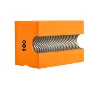 MoSundi Disco abrasivo per pietra, piastrelle, vetro, metallo e legno, 92 mm x 55 mm x 42 mm, grana 60/100/200/400, con comodo manico in schiuma, 1 pezzo