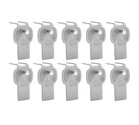 MoSundi Ganci in metallo resistente per appendere quadri, capacità 18 kg, senza danni, design a artiglio per casa, ufficio, classe, decorazione artistica, argento, 5 pezzi