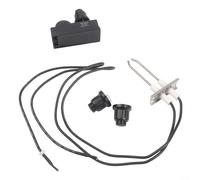 MoSundi Kit di accensione per barbecue con doppio elettrodo, filo ad alta pressione e 2 pulsanti per griglie a gas, camini, forni e stufe, colore: nero