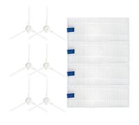 MoSundi KIT RICAMBIO 6 SPAZZOLE LATERALI E 4 FILTRI COMPATIBILI PER Rowenta per X-plorer 20/40/45/50 Serie Robot Aspirapolvere RR682 RR687 RR688