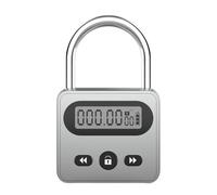 MoSundi Lucchetto elettronico del temporizzatore con schermo LCD, serratura | Lucchetto ricaricabile con timer LCD retroilluminato, blocco elettronico in metallo Sleep & per messa a fuoco
