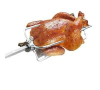 MoSundi Morsetti regolabili per forchette da carne per barbecue in acciaio | 2 pinze per barbecue a 4 rebbi, per arrosti, carne, manzo, agnello, maiale, pollame