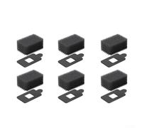 MoSundi Per insta360 X4 X3 Mic Windshield Set - 6 pz Anti-rumore Peloso Parabrezza per Action Camera Clear Audio Registrazione Uso Esterno Nero 13x20x11mm