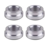 MoSundi Raccordo femmina in alluminio 3/8" NPT saldato 6061-T6 in lega, anodizzato anticorrosione, pressione massima 1500 psi, per serbatoio/collettore/intercooler, argento, 4 pezzi
